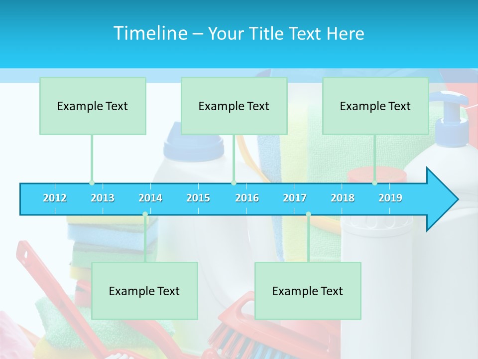 Blue Cleaning Fluid PowerPoint Template