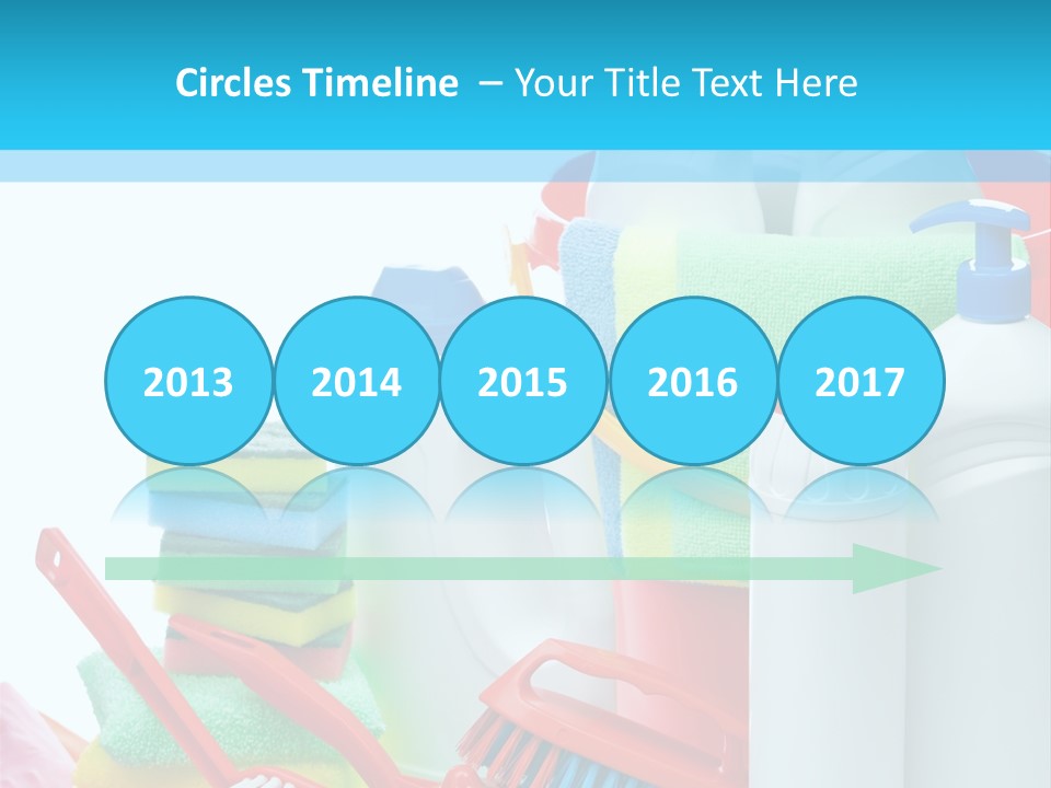 Blue Cleaning Fluid PowerPoint Template