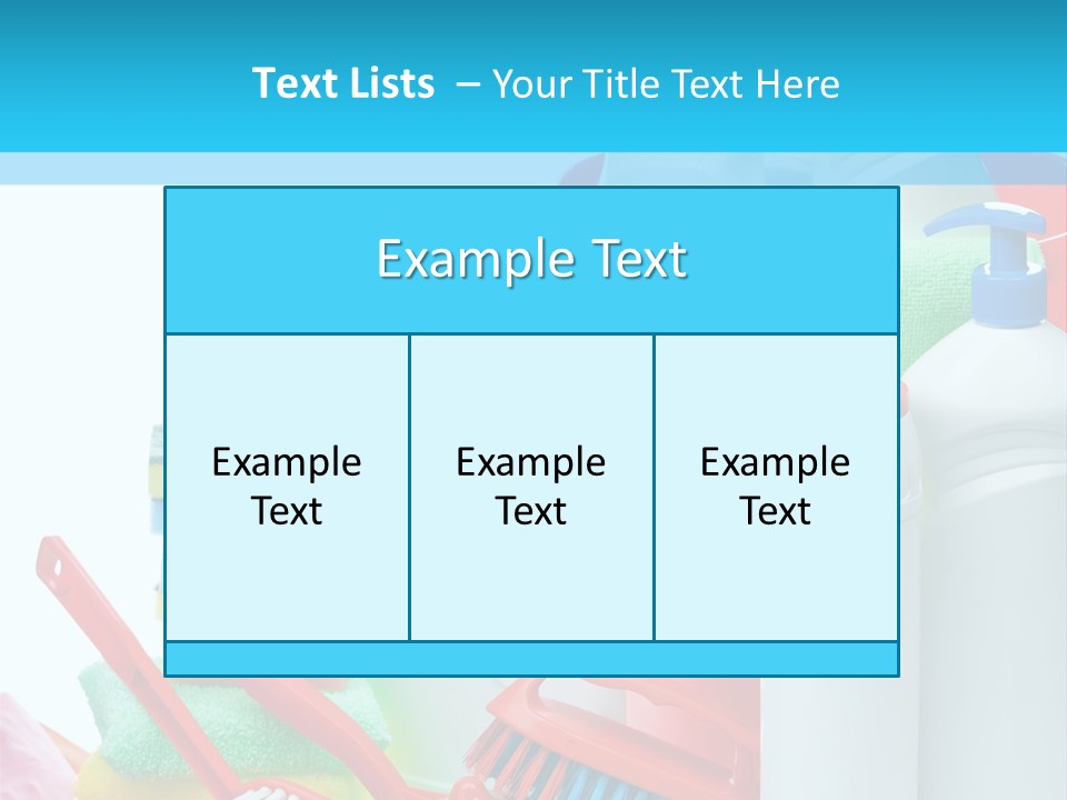 Blue Cleaning Fluid PowerPoint Template