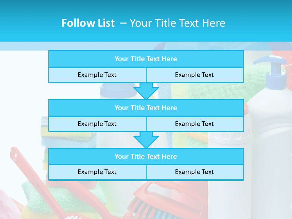 Blue Cleaning Fluid PowerPoint Template