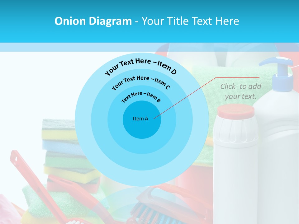 Blue Cleaning Fluid PowerPoint Template