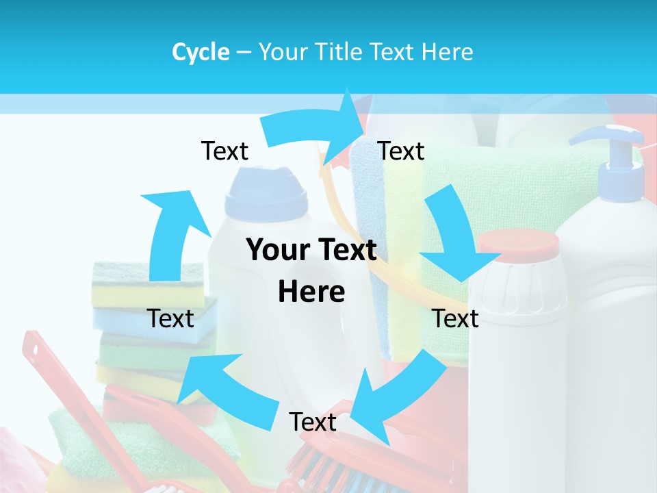 Blue Cleaning Fluid PowerPoint Template