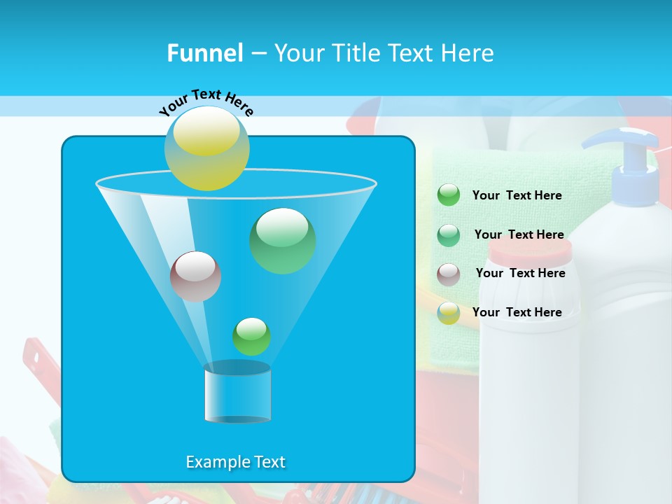 Blue Cleaning Fluid PowerPoint Template