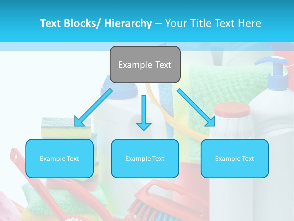 Blue Cleaning Fluid PowerPoint Template