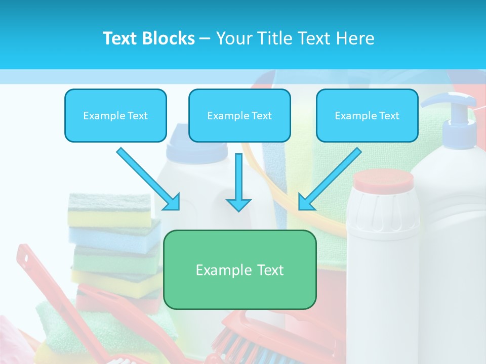 Blue Cleaning Fluid PowerPoint Template