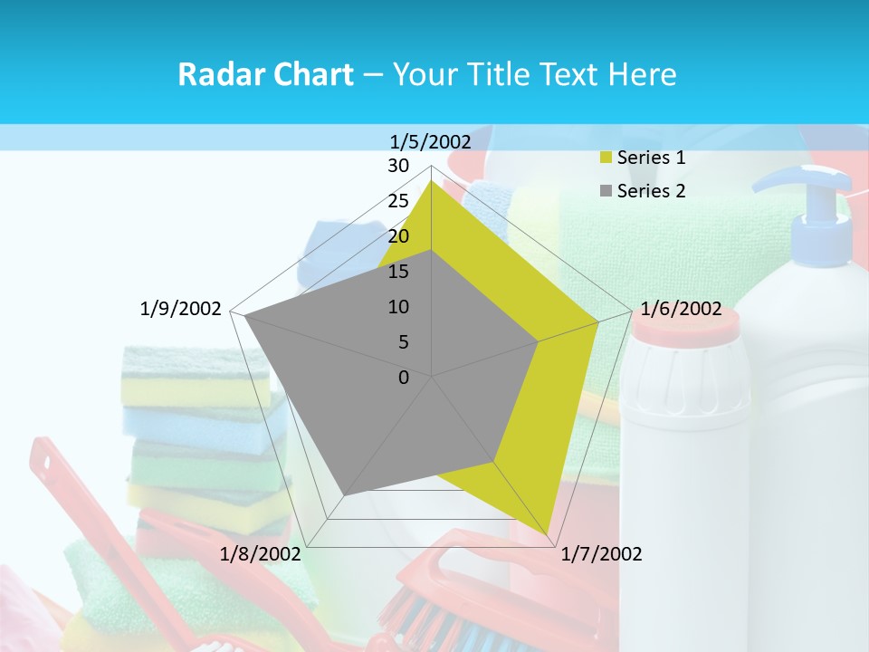 Blue Cleaning Fluid PowerPoint Template