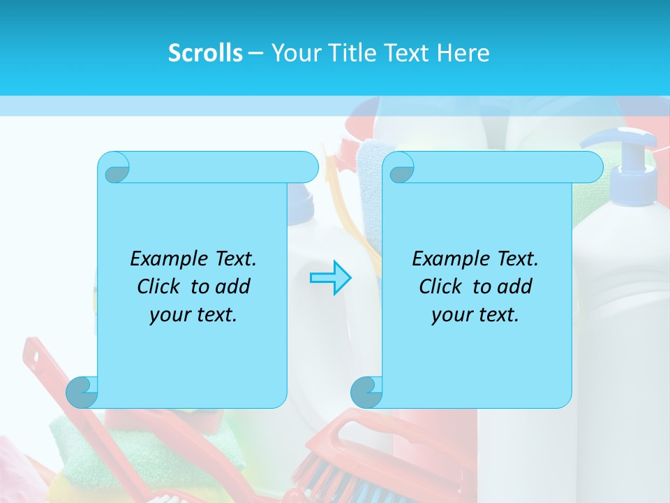 Blue Cleaning Fluid PowerPoint Template
