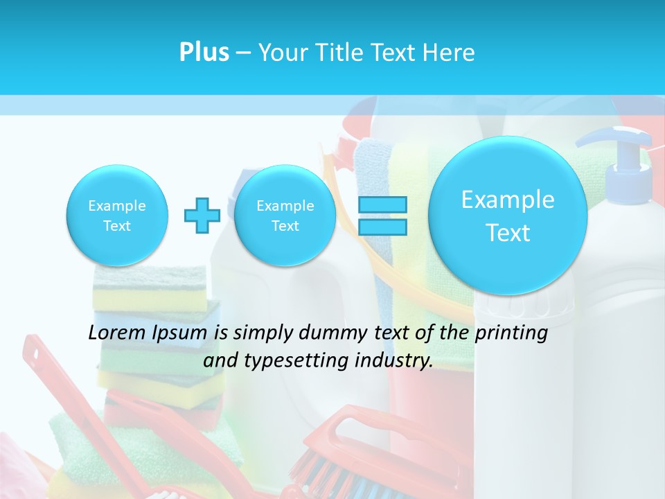 Blue Cleaning Fluid PowerPoint Template