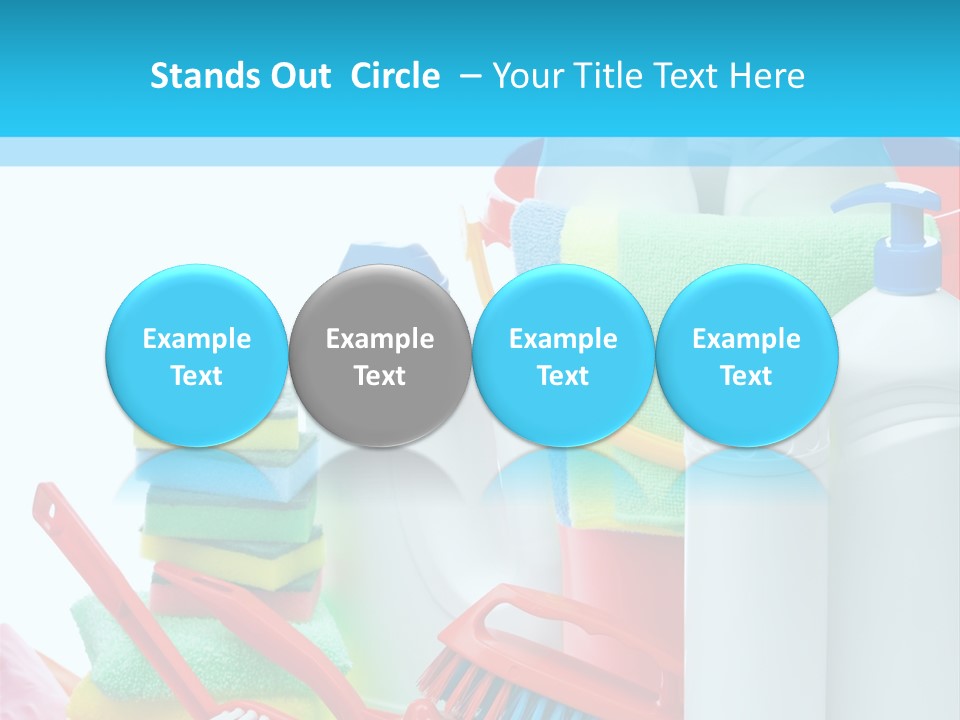 Blue Cleaning Fluid PowerPoint Template