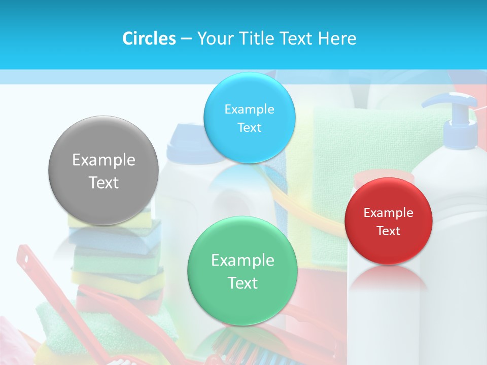 Blue Cleaning Fluid PowerPoint Template