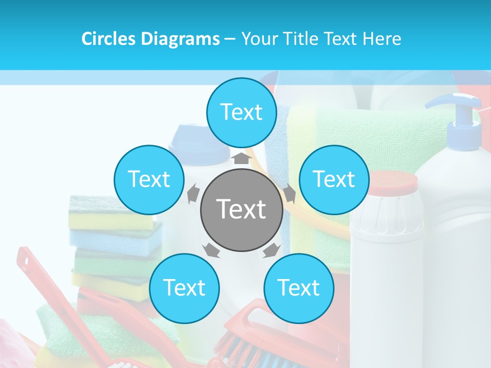 Blue Cleaning Fluid PowerPoint Template