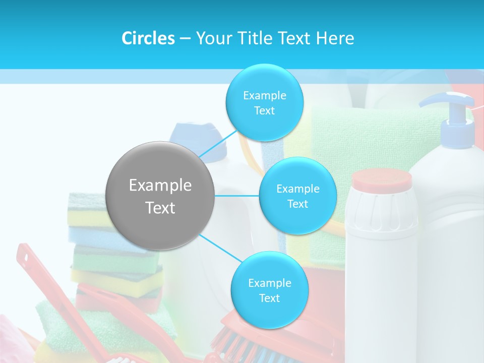 Blue Cleaning Fluid PowerPoint Template