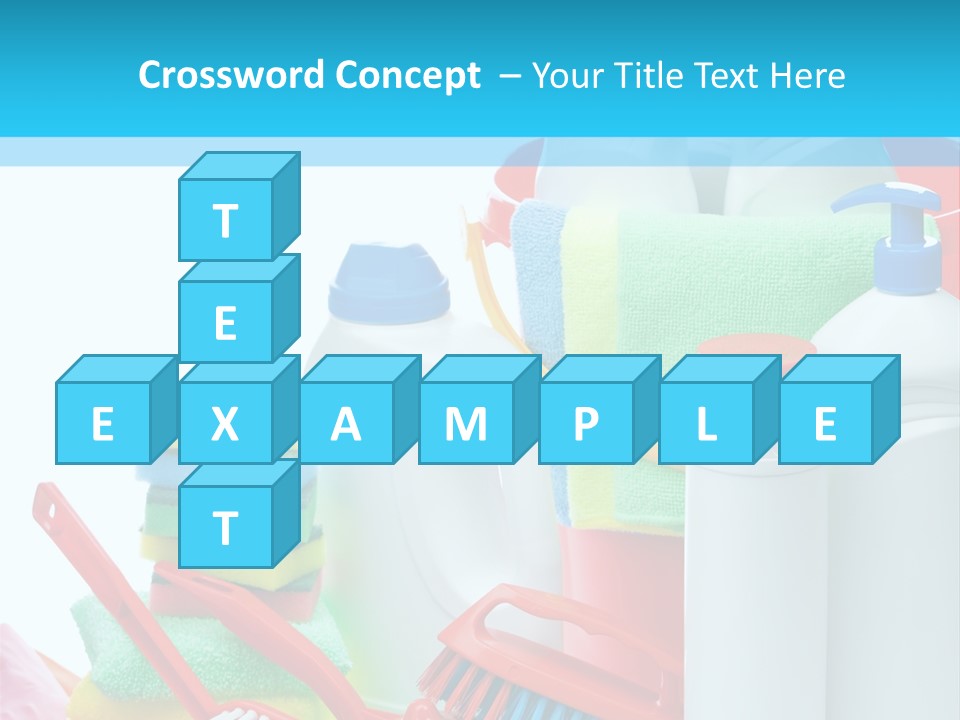 Blue Cleaning Fluid PowerPoint Template