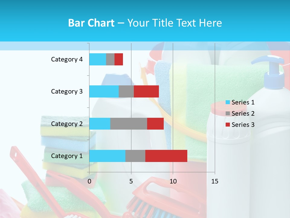 Blue Cleaning Fluid PowerPoint Template