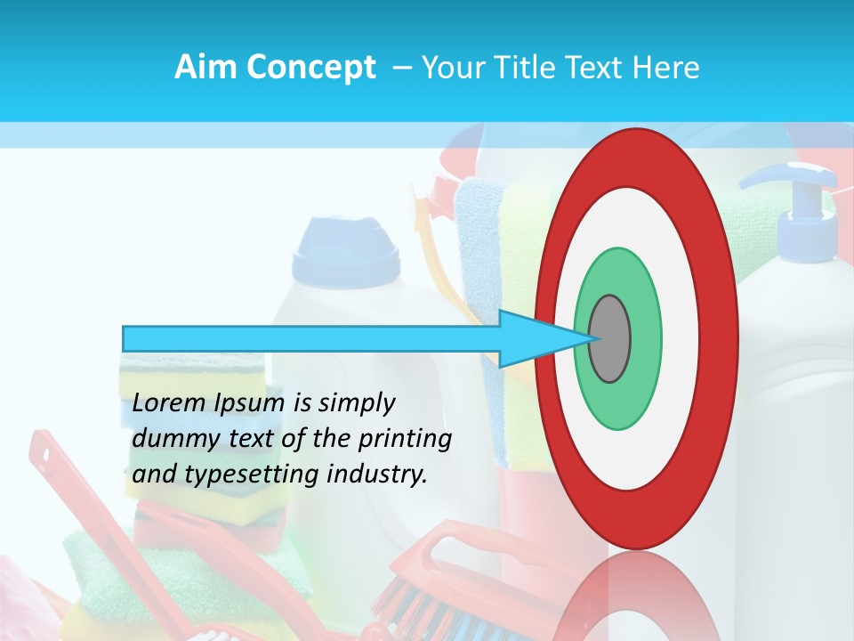 Blue Cleaning Fluid PowerPoint Template