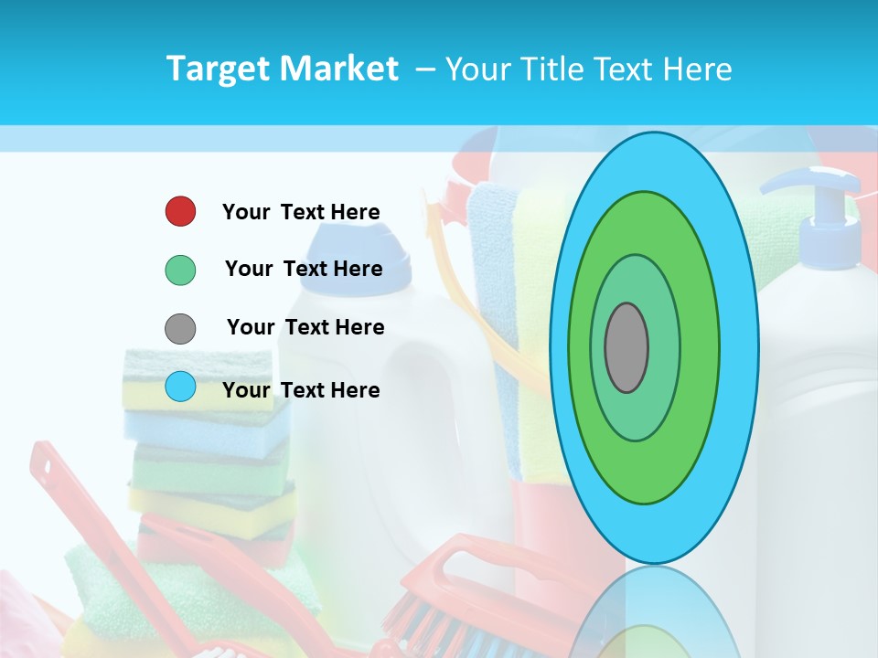 Blue Cleaning Fluid PowerPoint Template