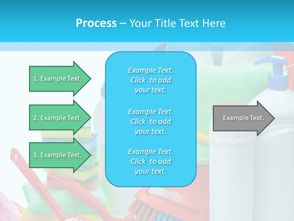 Blue Cleaning Fluid PowerPoint Template
