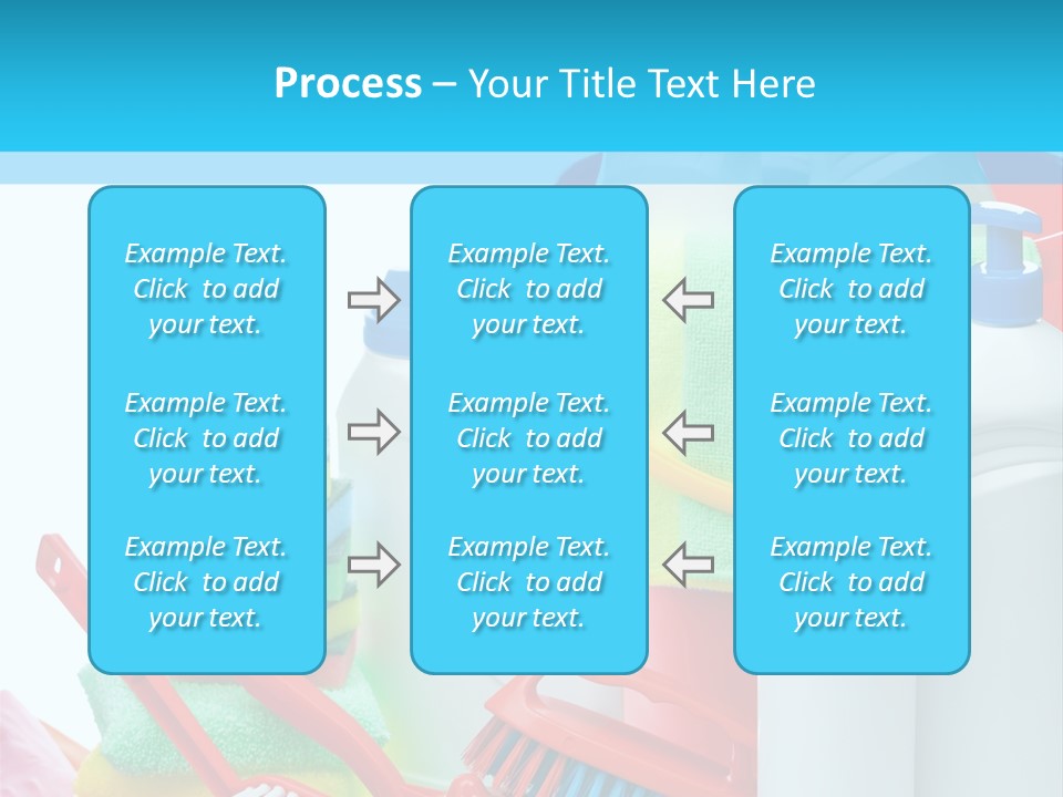 Blue Cleaning Fluid PowerPoint Template