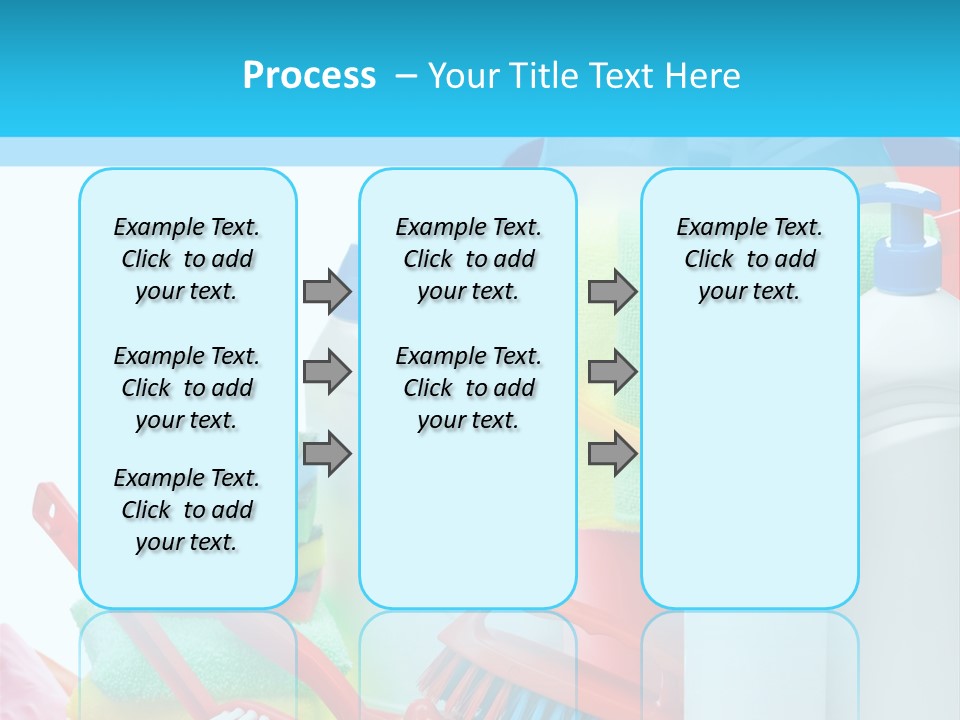 Blue Cleaning Fluid PowerPoint Template