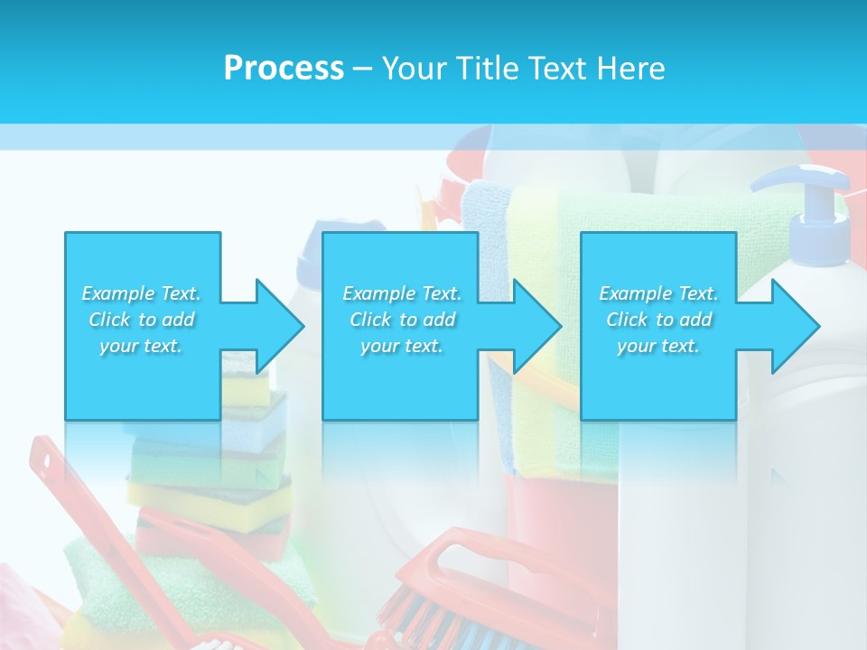 Blue Cleaning Fluid PowerPoint Template