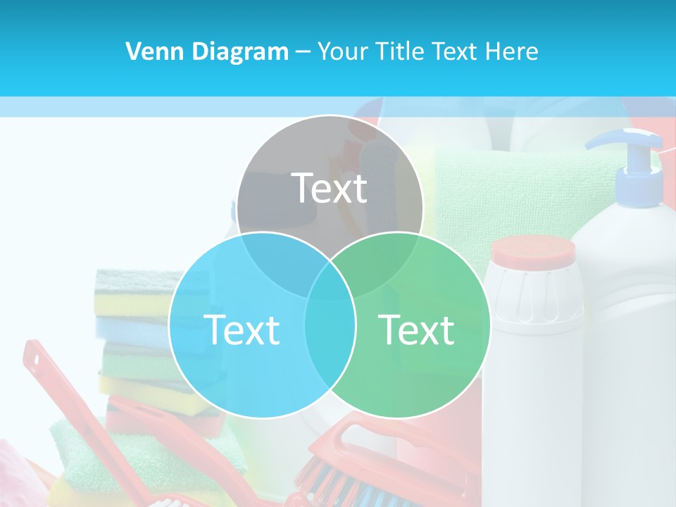 Blue Cleaning Fluid PowerPoint Template