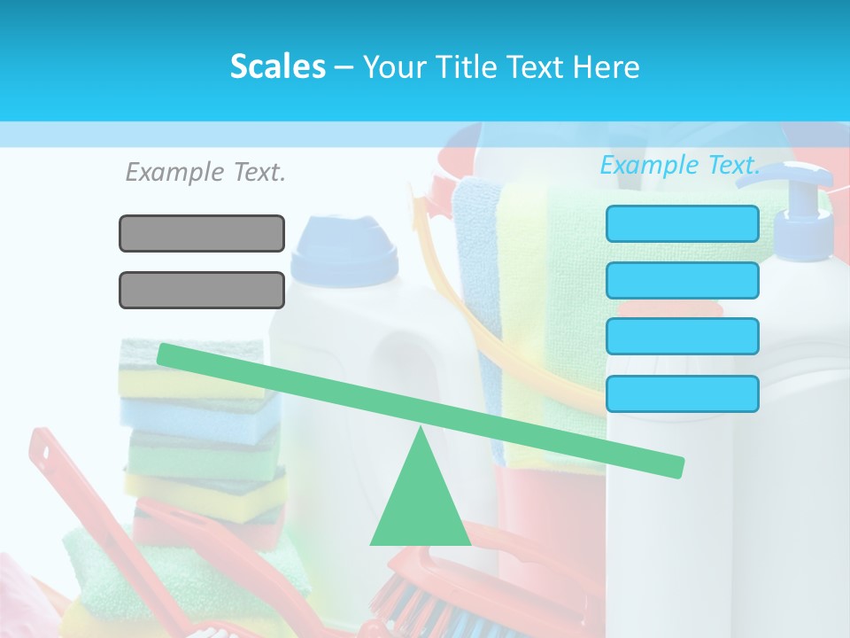 Blue Cleaning Fluid PowerPoint Template