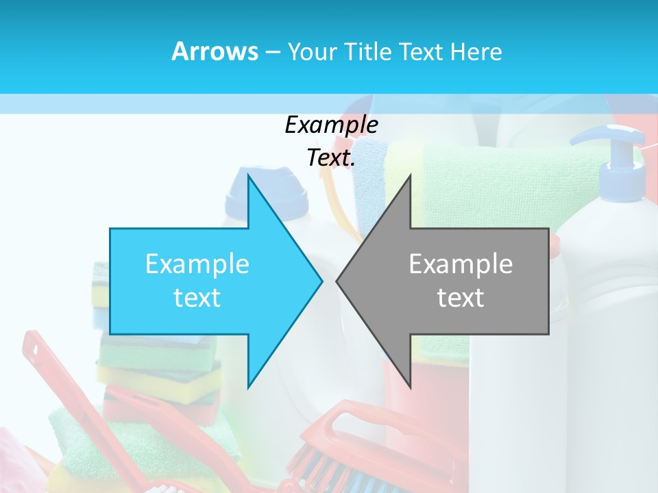 Blue Cleaning Fluid PowerPoint Template