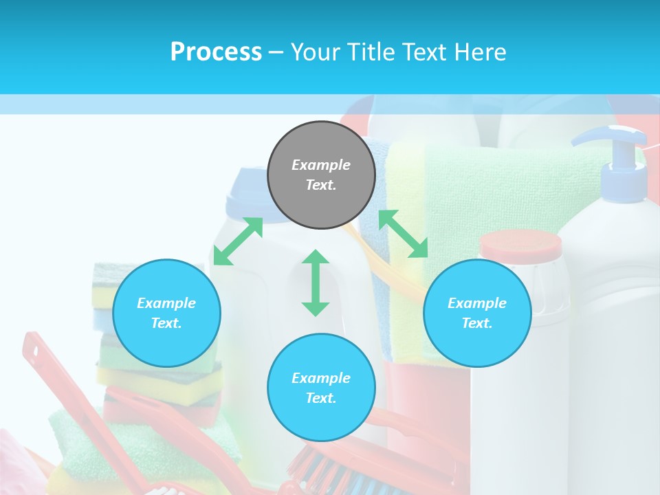 Blue Cleaning Fluid PowerPoint Template