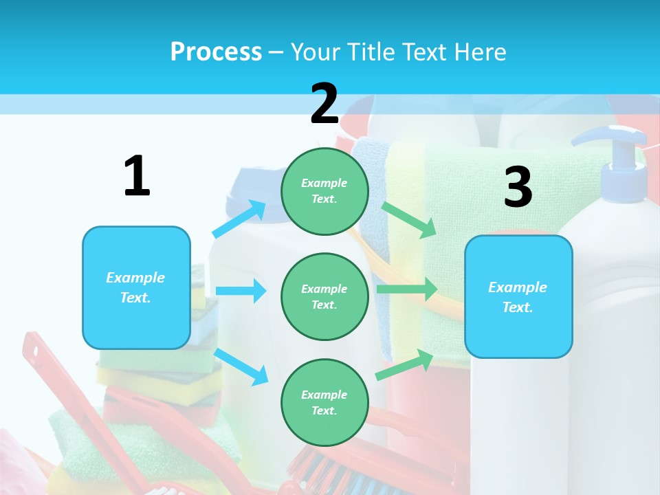 Blue Cleaning Fluid PowerPoint Template