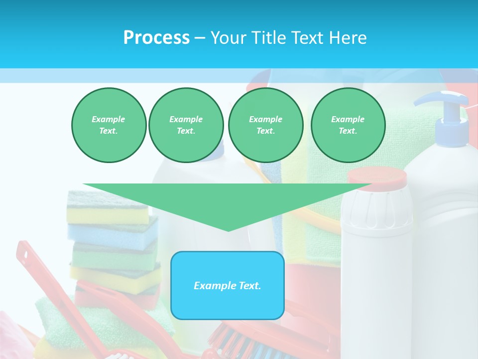 Blue Cleaning Fluid PowerPoint Template