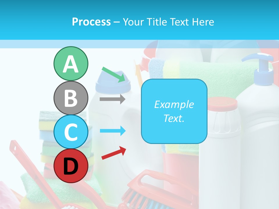 Blue Cleaning Fluid PowerPoint Template