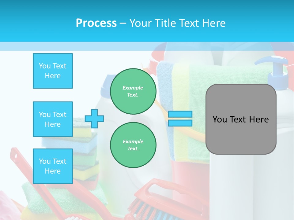 Blue Cleaning Fluid PowerPoint Template