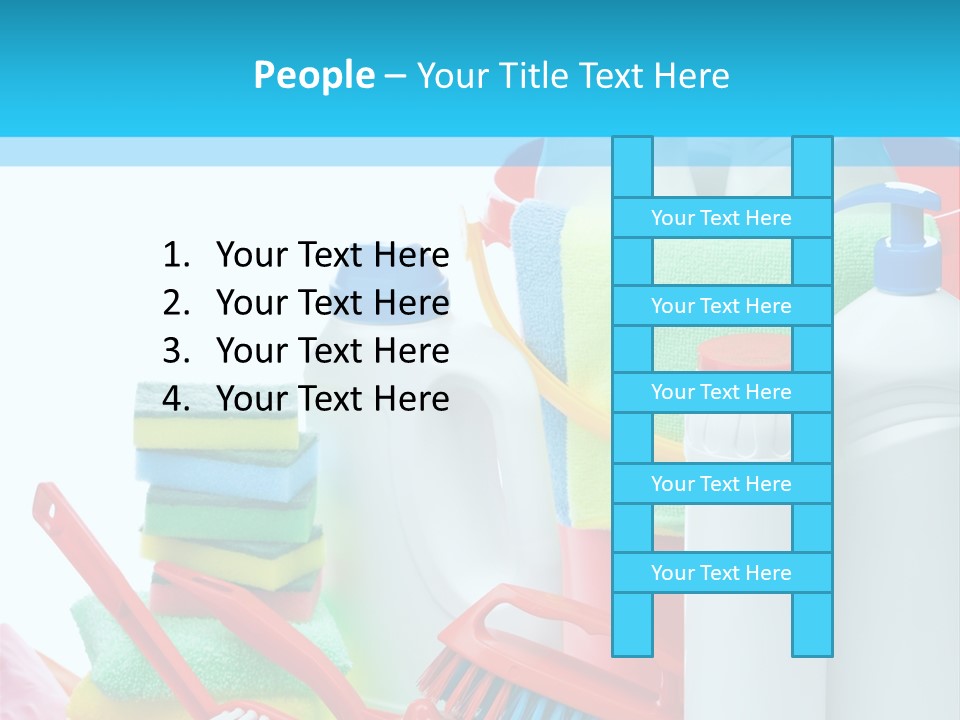 Blue Cleaning Fluid PowerPoint Template