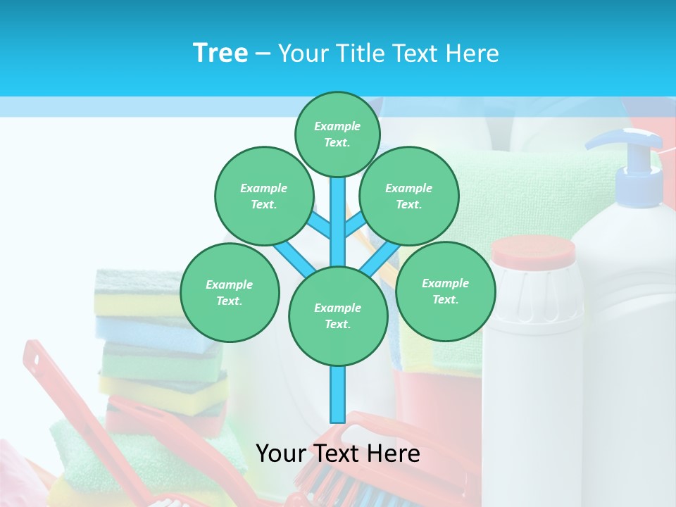 Blue Cleaning Fluid PowerPoint Template