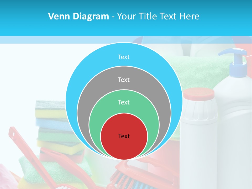 Blue Cleaning Fluid PowerPoint Template