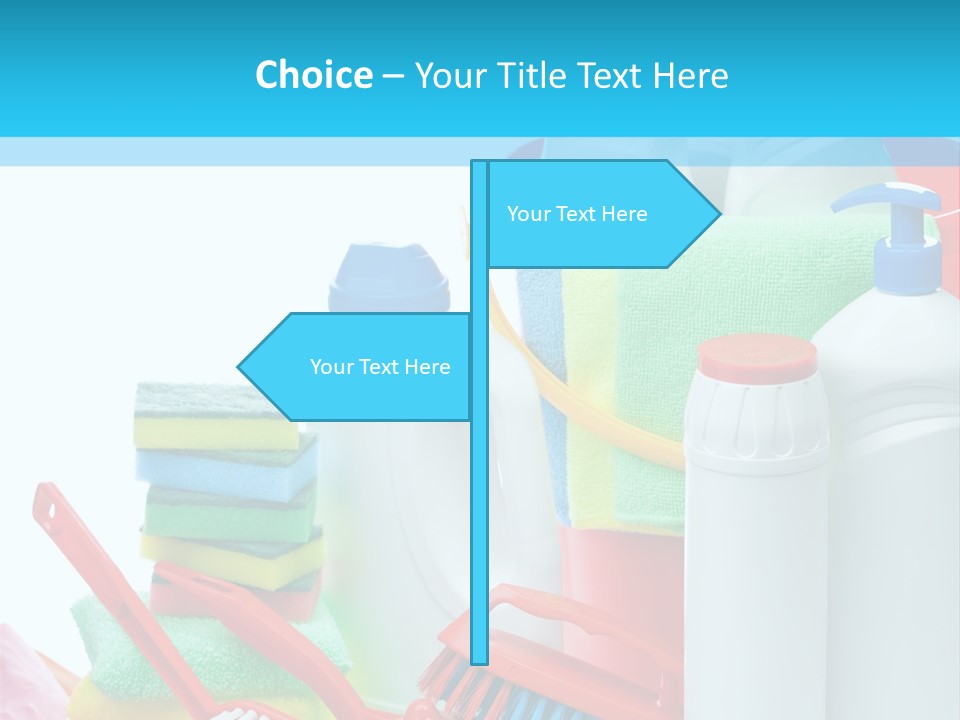 Blue Cleaning Fluid PowerPoint Template