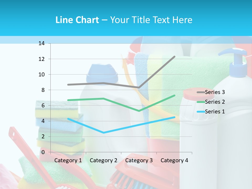 Blue Cleaning Fluid PowerPoint Template