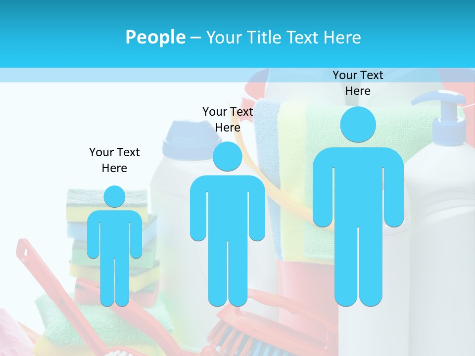 Blue Cleaning Fluid PowerPoint Template