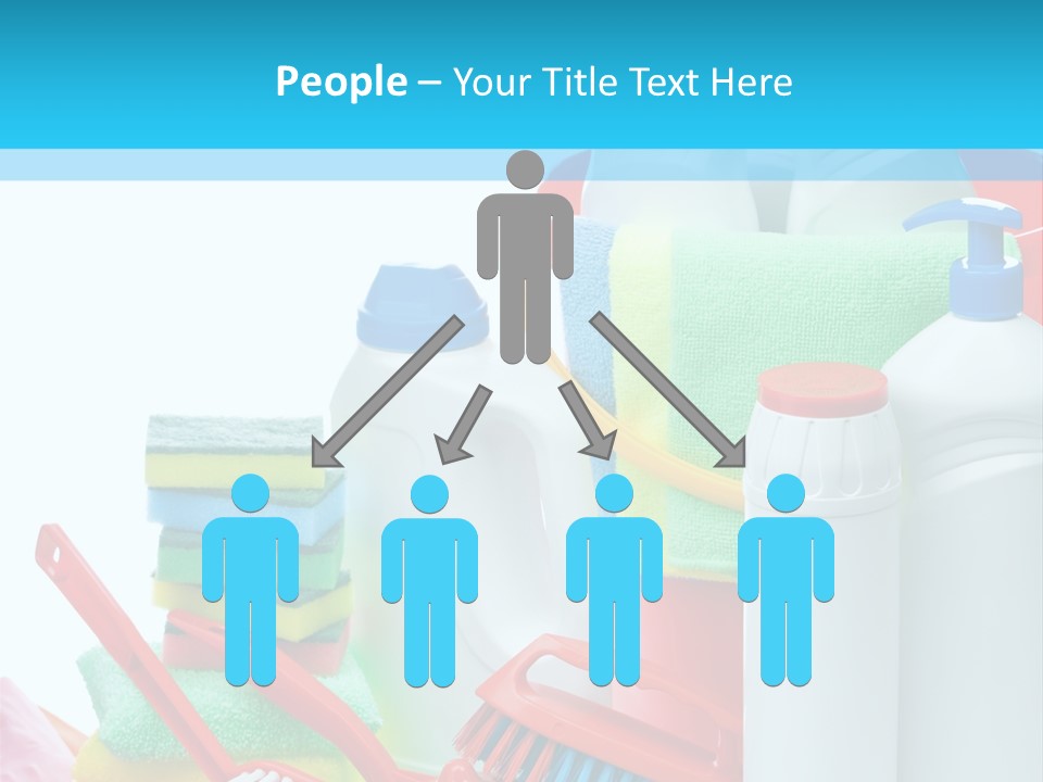 Blue Cleaning Fluid PowerPoint Template