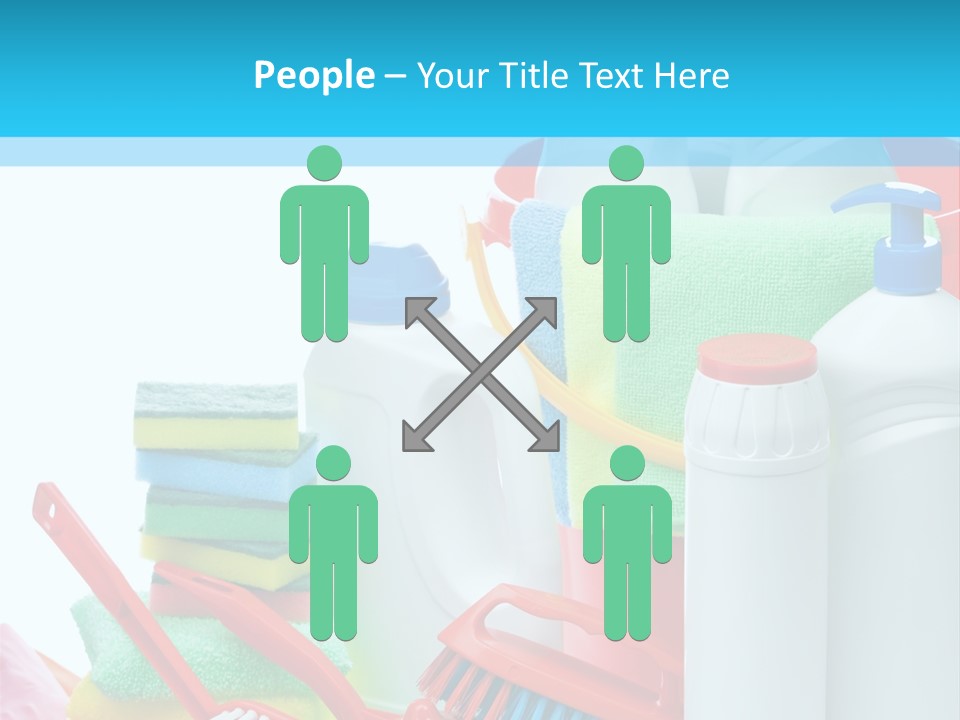 Blue Cleaning Fluid PowerPoint Template