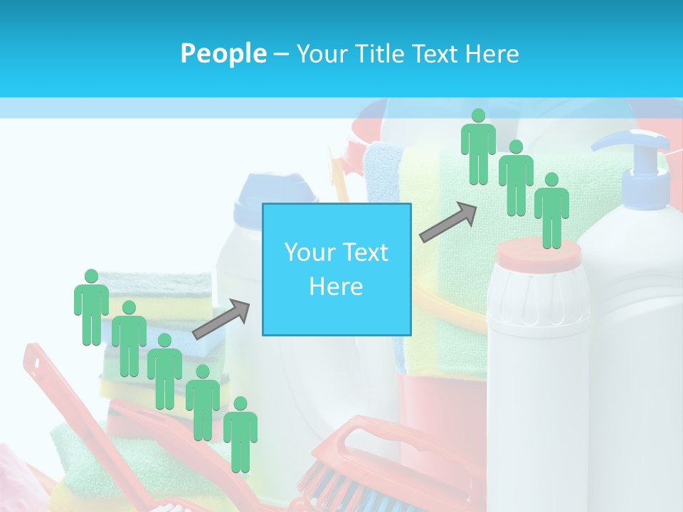 Blue Cleaning Fluid PowerPoint Template