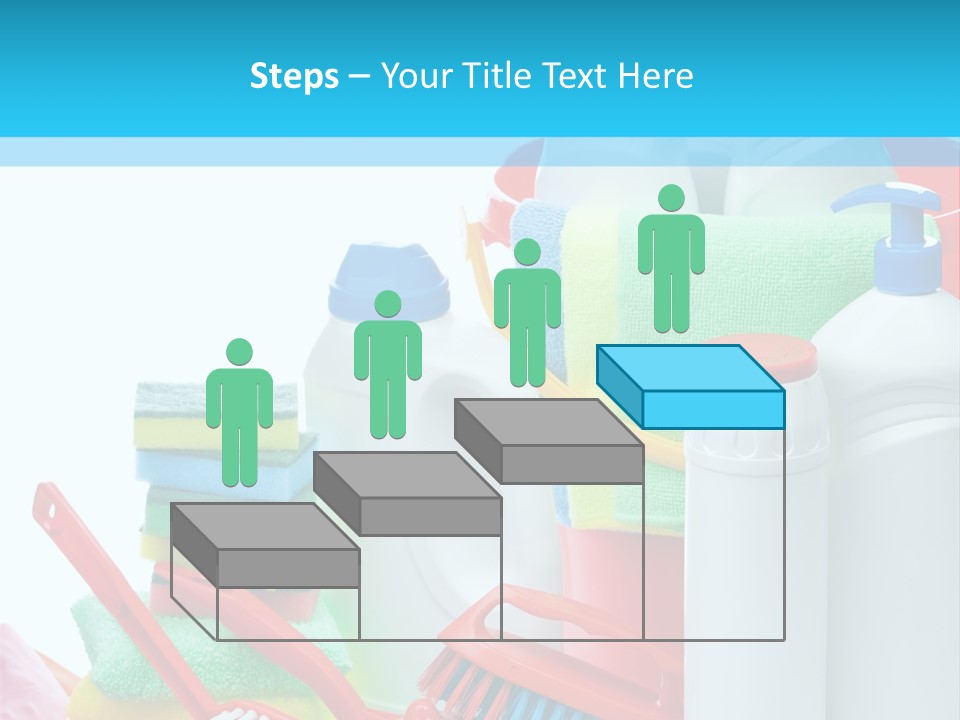 Blue Cleaning Fluid PowerPoint Template