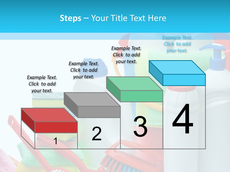 Blue Cleaning Fluid PowerPoint Template