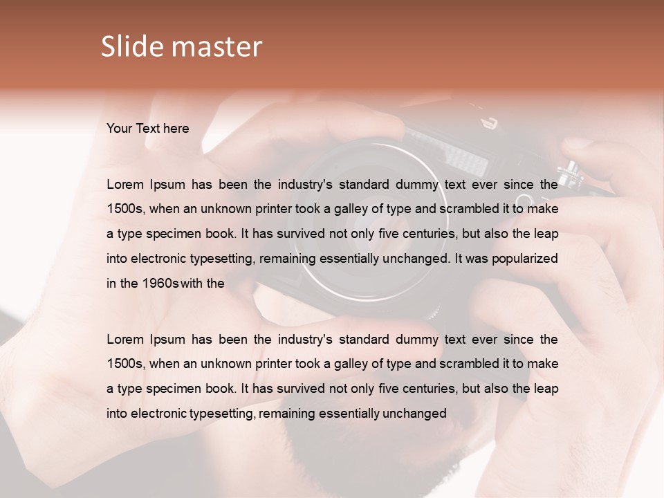 Journalist Looking Photography PowerPoint Template