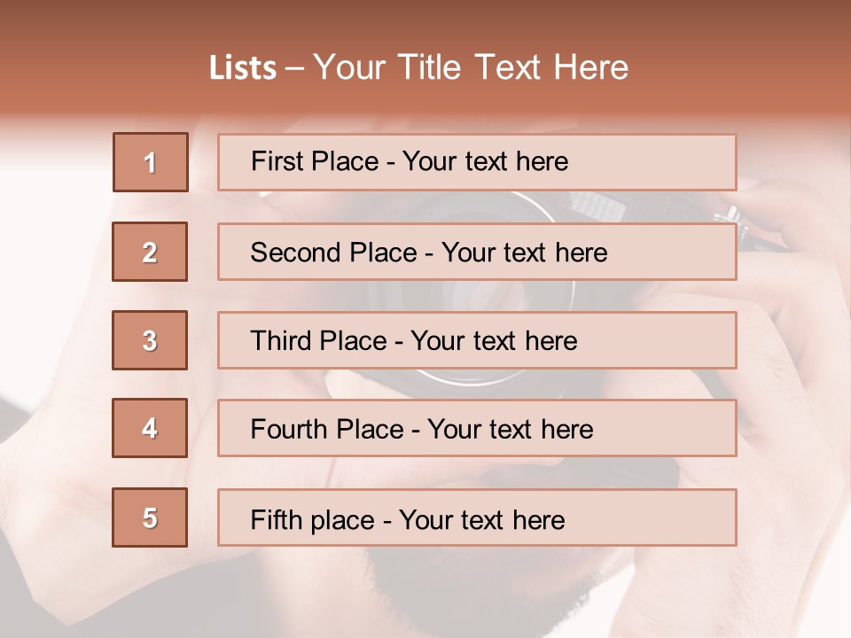 Journalist Looking Photography PowerPoint Template