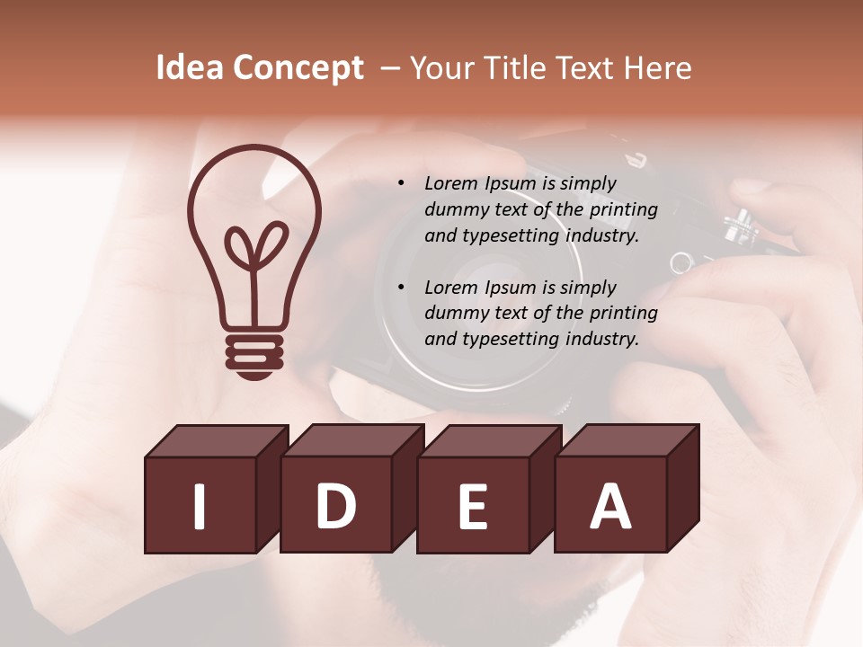 Journalist Looking Photography PowerPoint Template