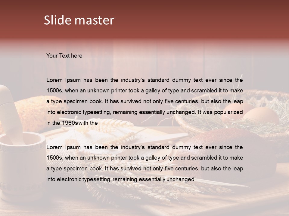 Table Wheat Round PowerPoint Template