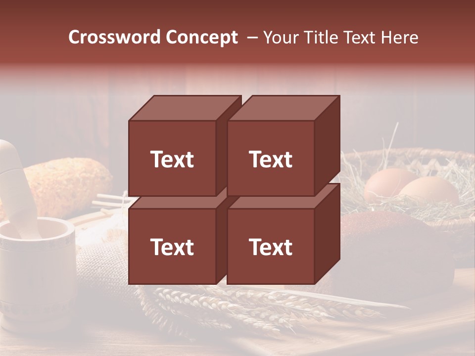 Table Wheat Round PowerPoint Template