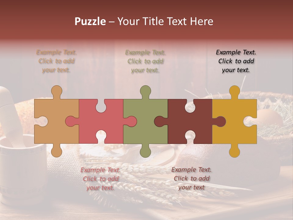 Table Wheat Round PowerPoint Template