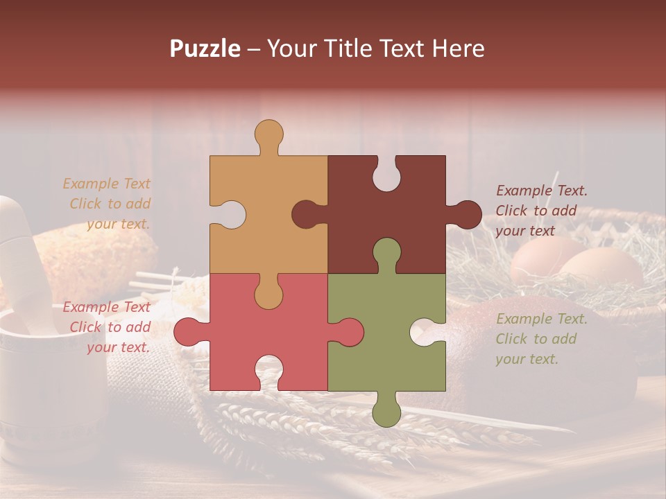 Table Wheat Round PowerPoint Template